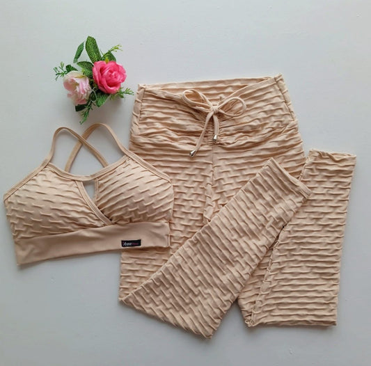 Creamy Bubble Legging Set