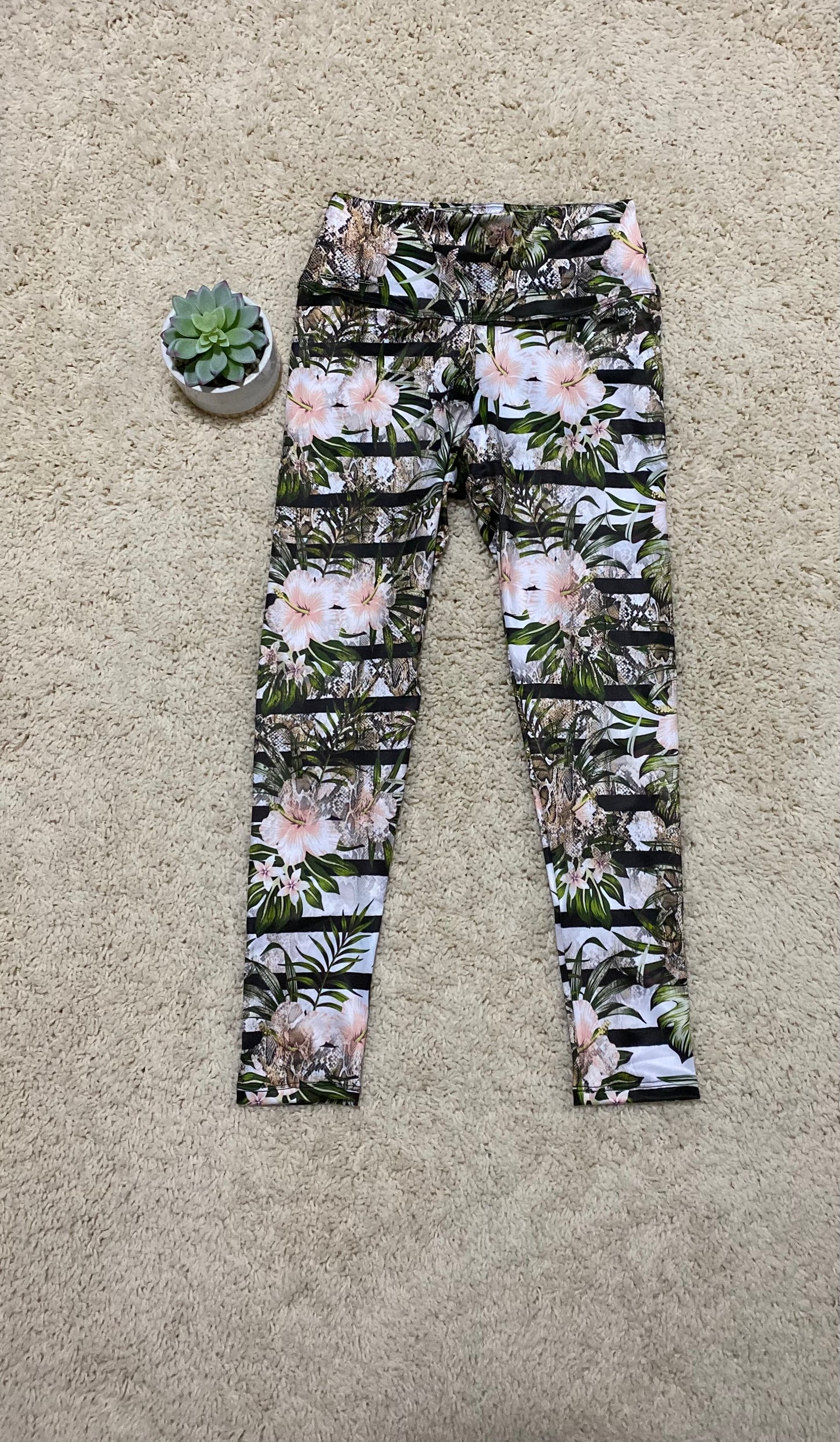 Flower Stripes Legging