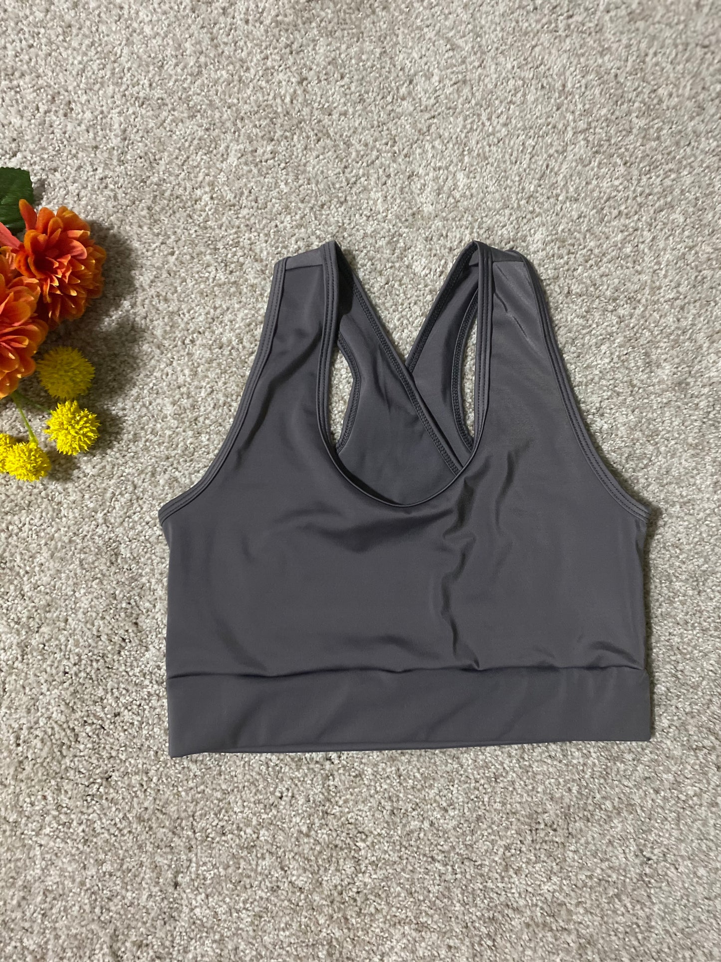 Gray Sport Bra