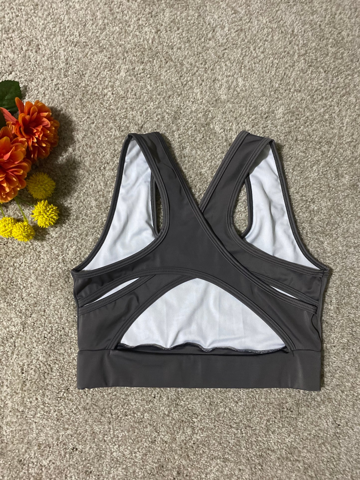 Gray Sport Bra